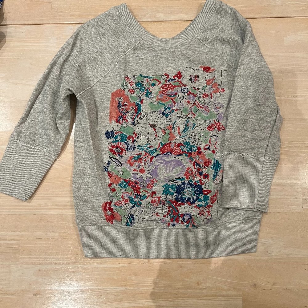 Anthropologie Paint By Numbers sweatshirt sz small *perfect spring transition*